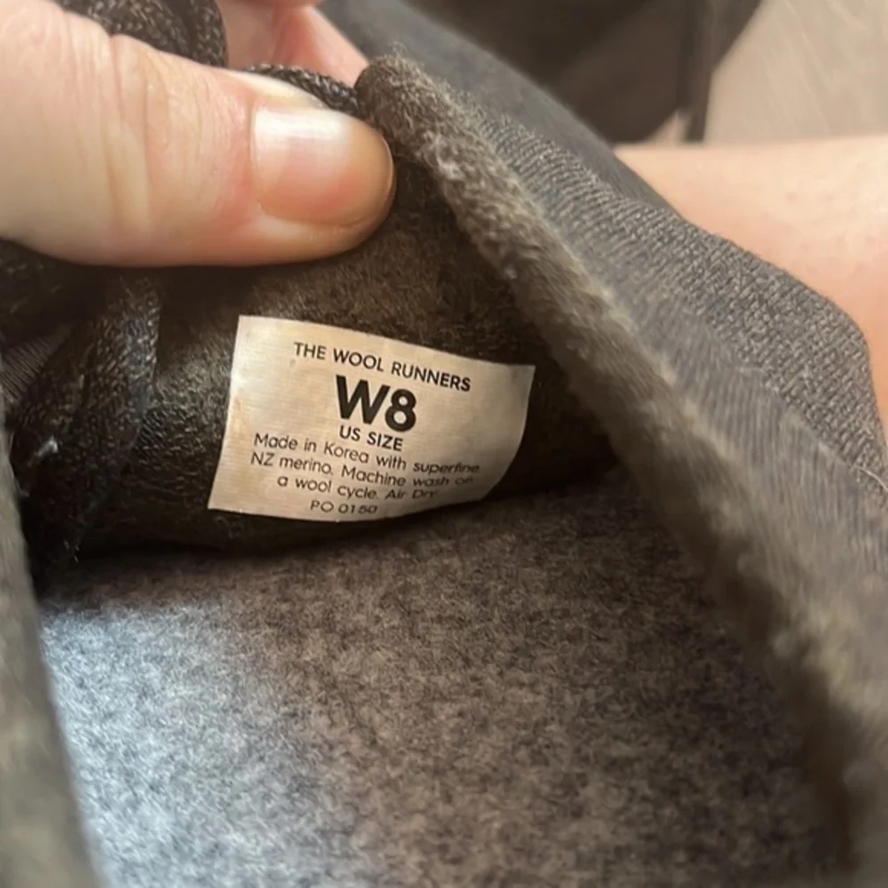 Allbirds Wool Runners Black Merino Wool Sneakers Women’s Size 8